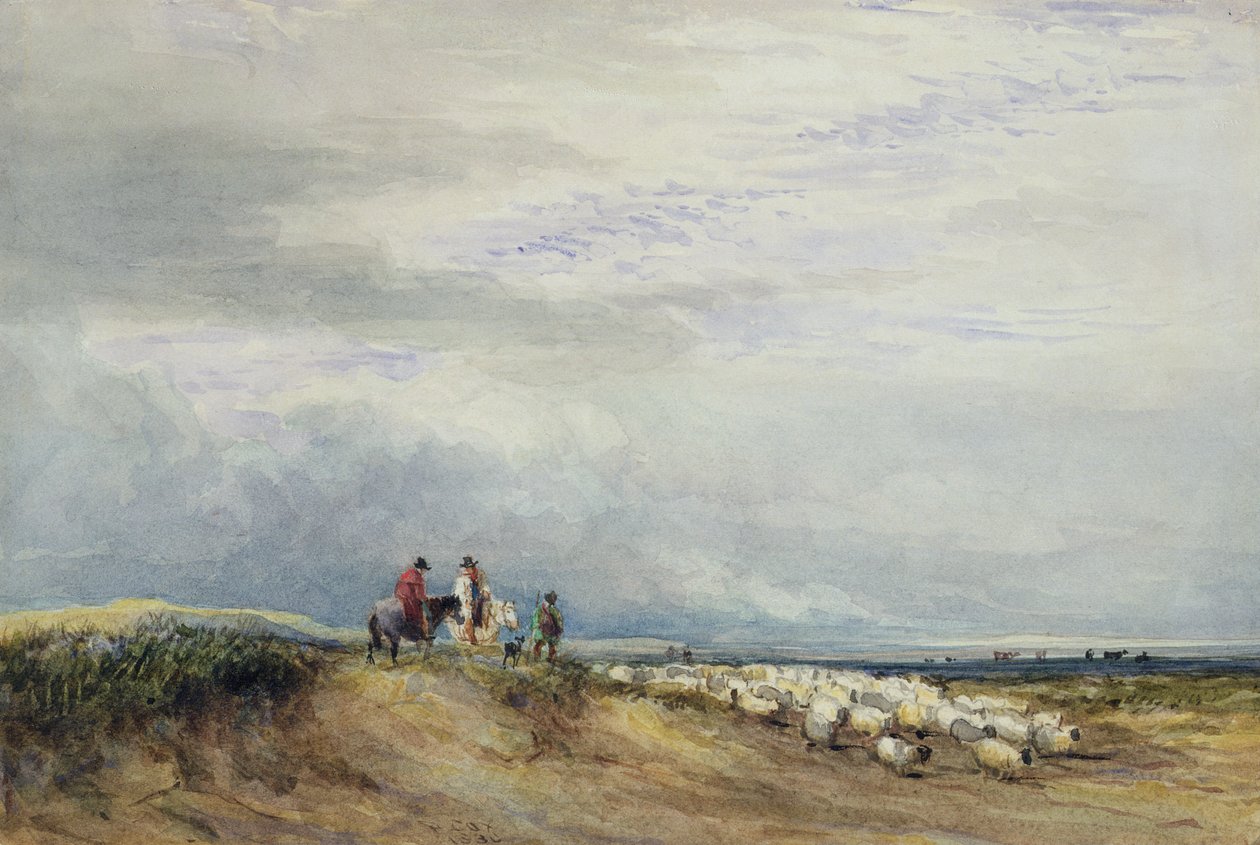 Cavaleiros no Ulverstone (wc no papel) de David Cox