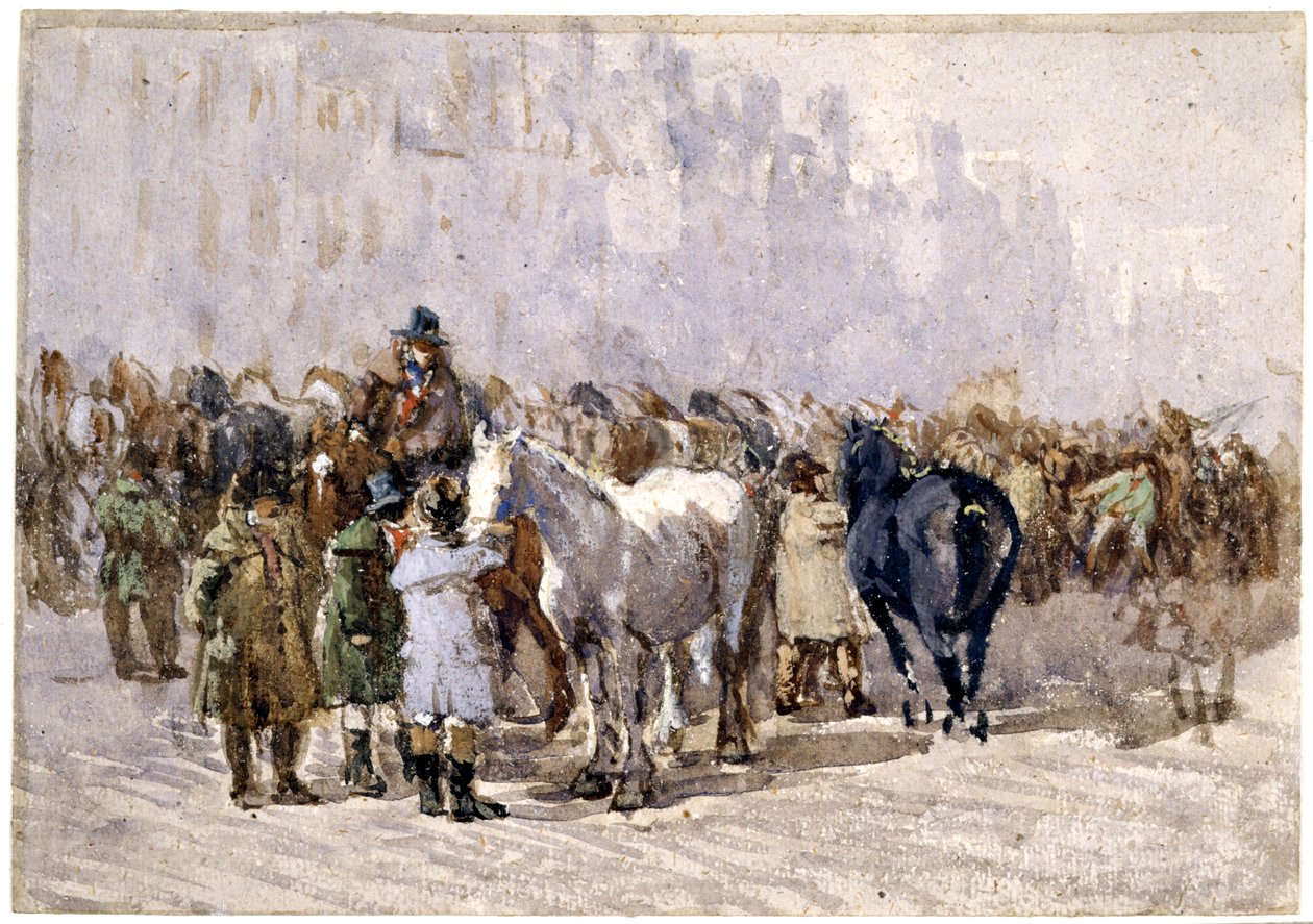 A Feira do Cavalo de Birmingham, c.1841-49 de David Cox