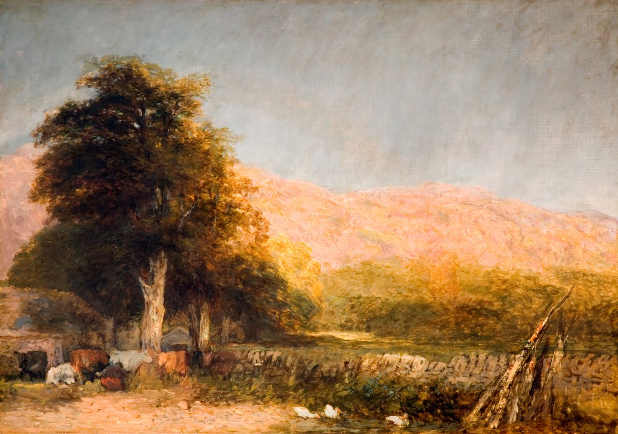 Uma Fazenda em Bettws-y-Coed, 1856. de David Cox the elder