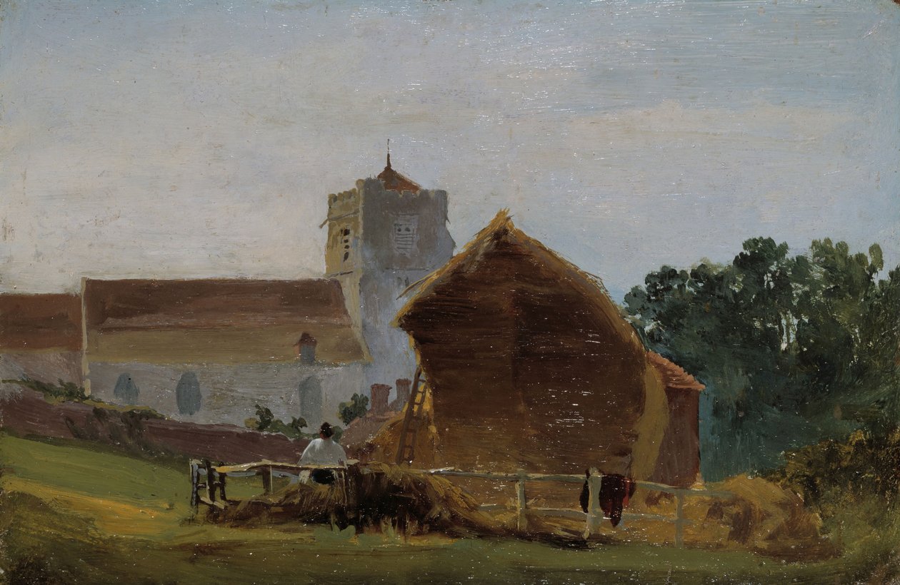 Igreja de Todos os Santos, Hastings, 1812. de David Cox the elder