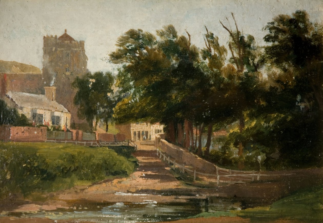 Igreja de Todos os Santos, Hastings, 1813. de David Cox the elder