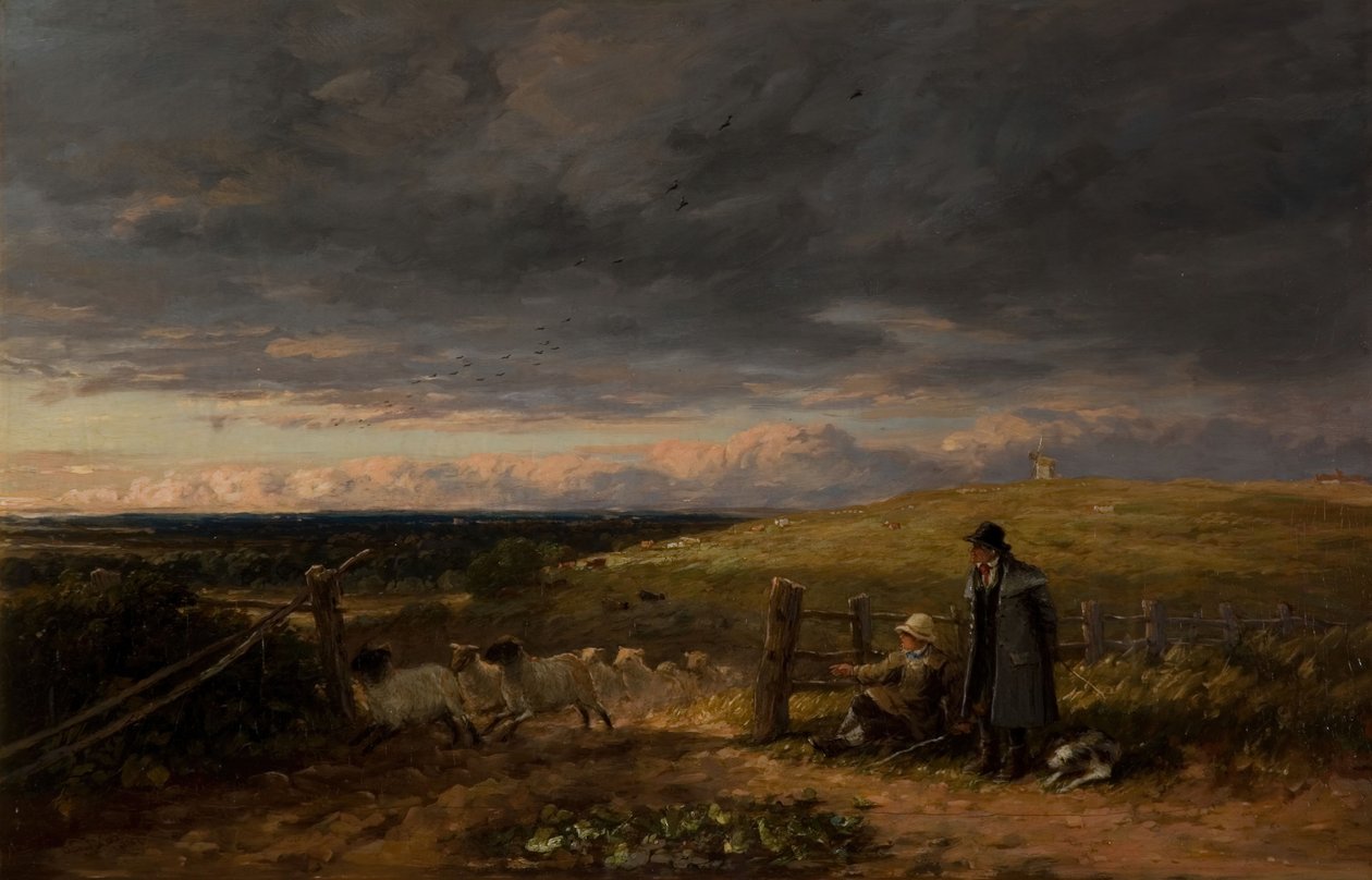 Mudando o pasto, 1847. de David Cox the elder