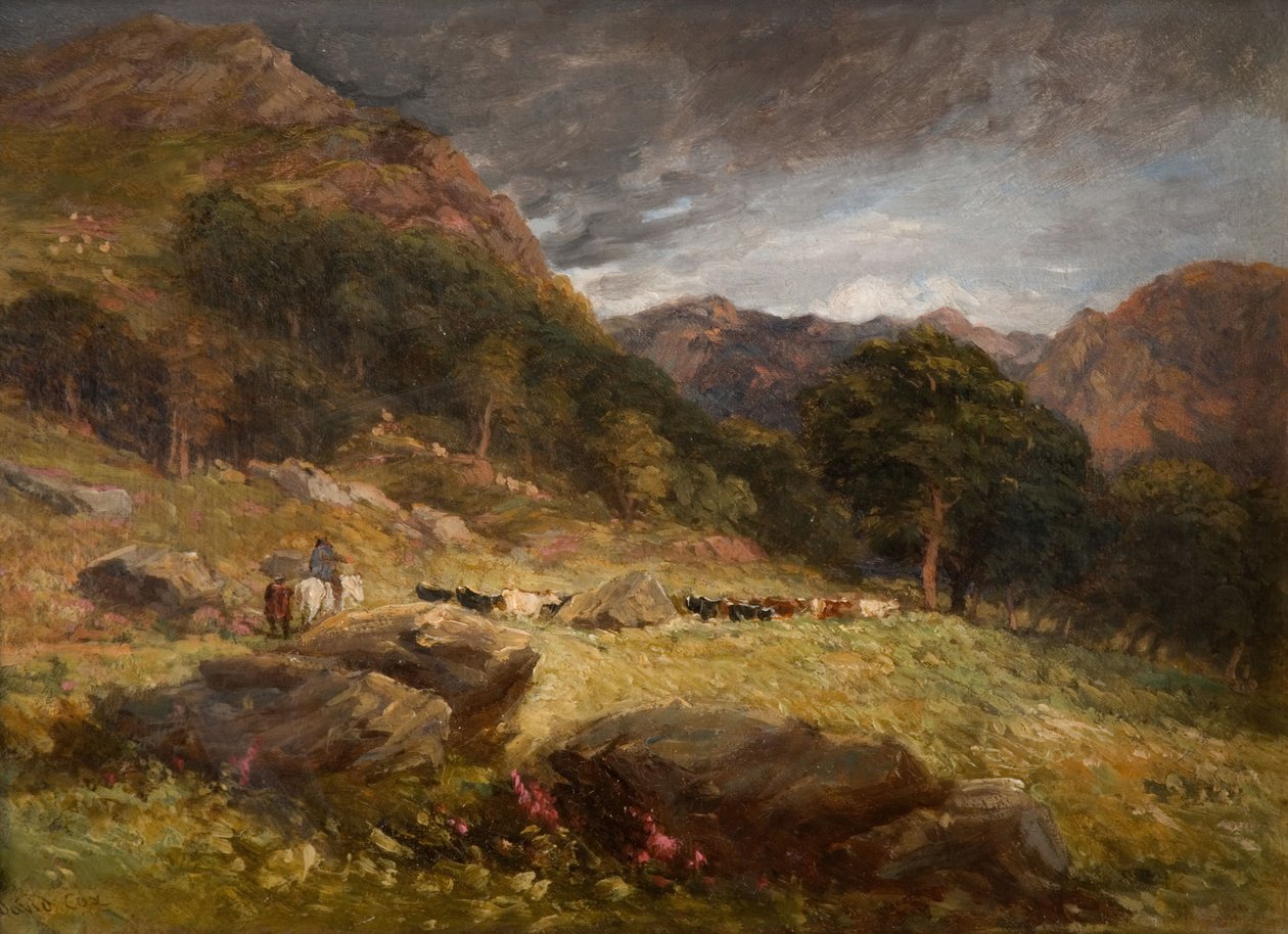 Conduzindo Gado, 1849. de David Cox the elder