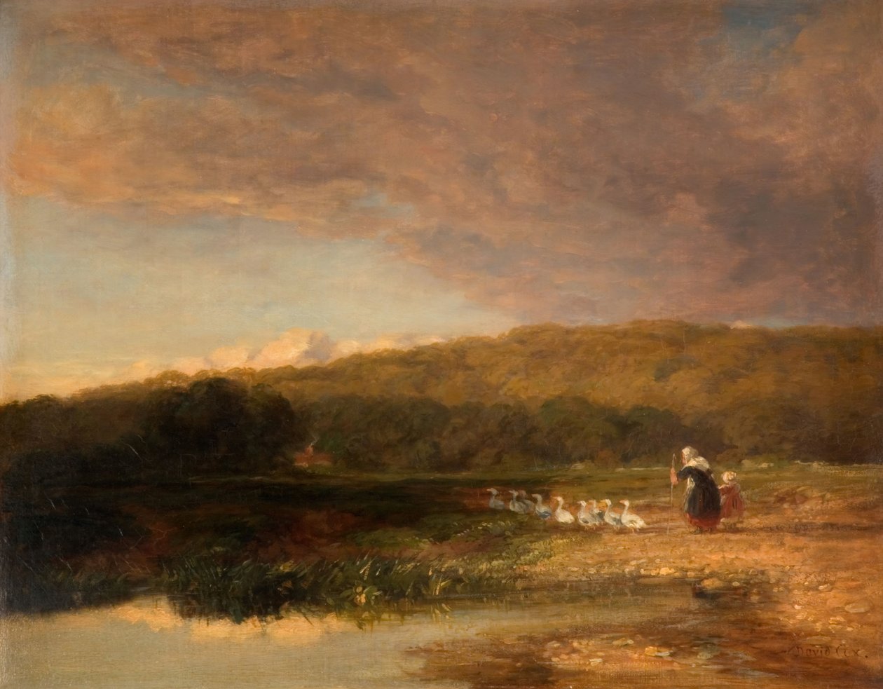 Noite, 1851-1853. de David Cox the elder