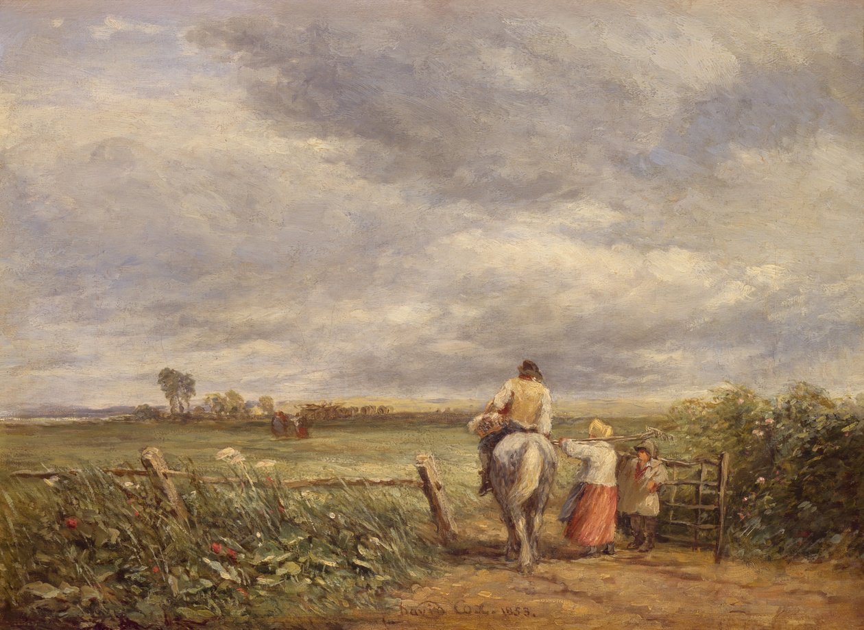 Indo para o Hayfield, 1853. de David Cox the elder