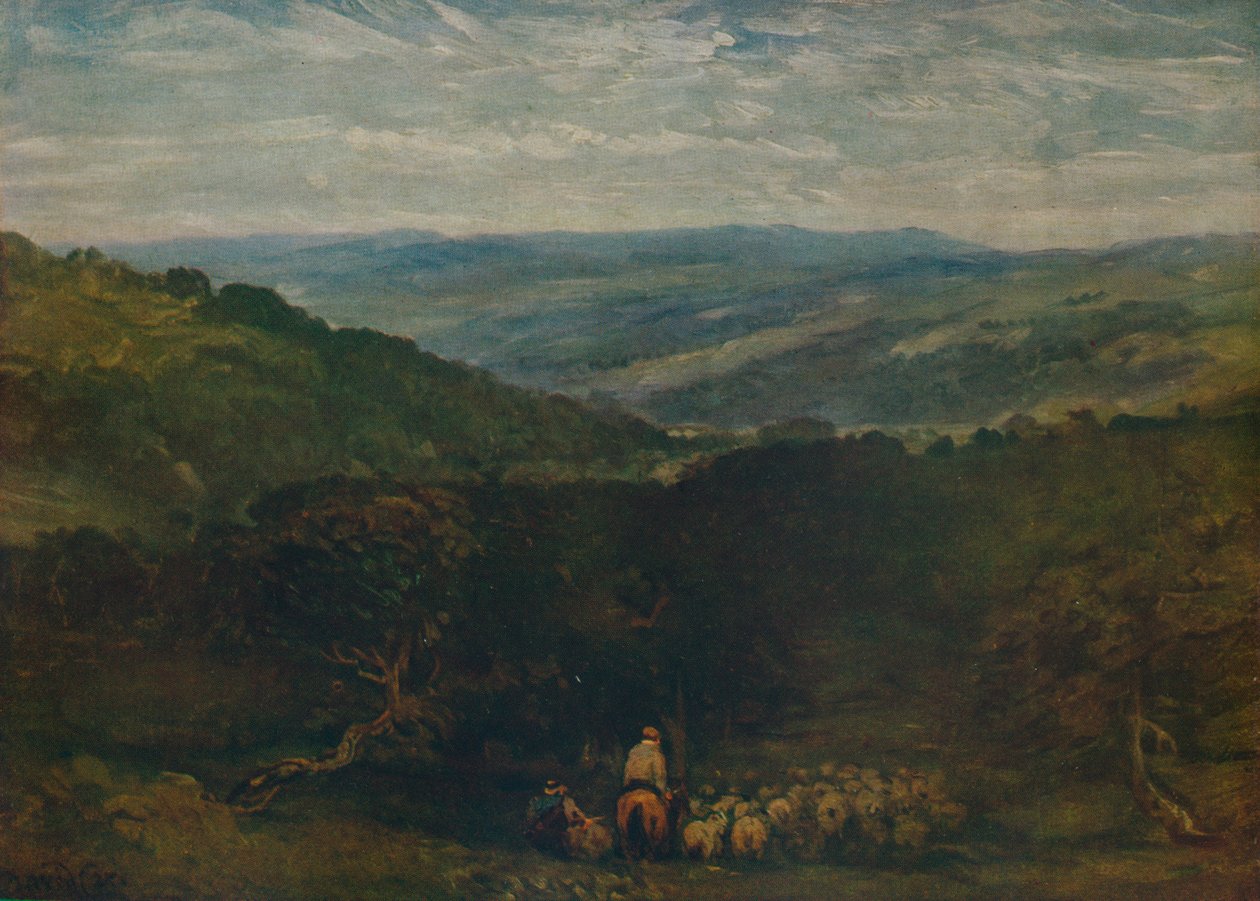 No parque, ponte de Bolton, c1852 de David Cox the elder