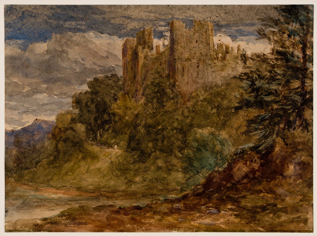 Castelo de Ludlow, século XIX. de David Cox the elder