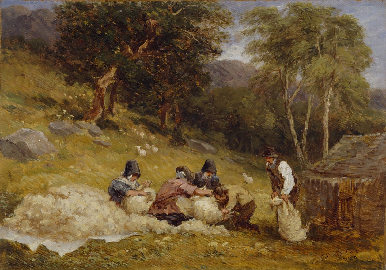 Tosquia de ovelhas, 1849. de David Cox the elder