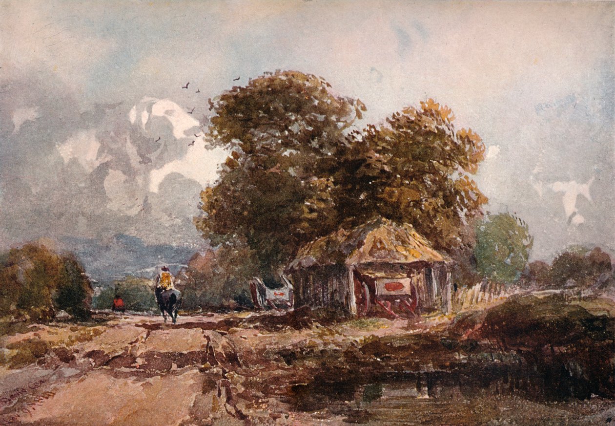 O galpão do carrinho, 1841 de David Cox the elder