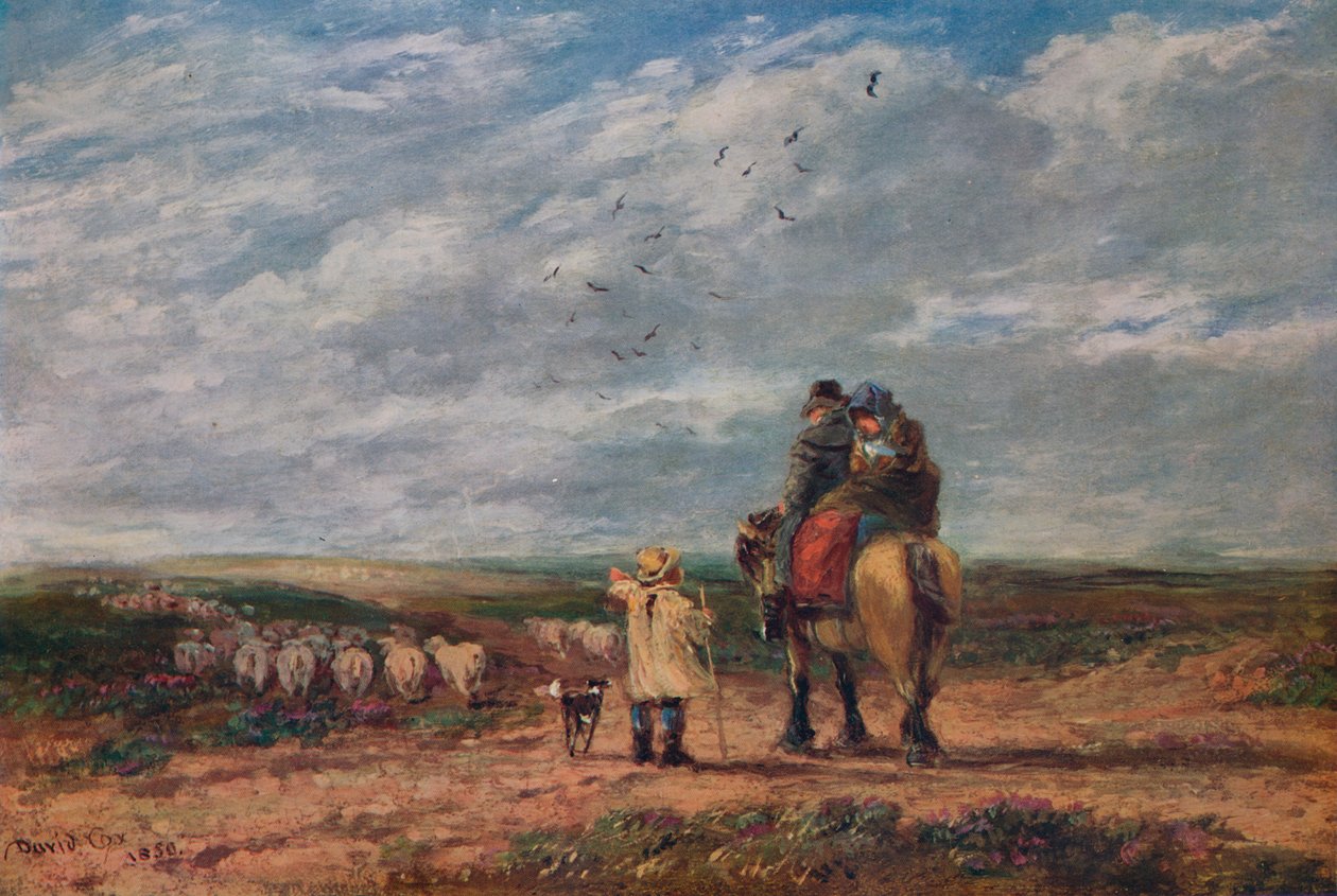 A estrada transversal, 1850 de David Cox the elder