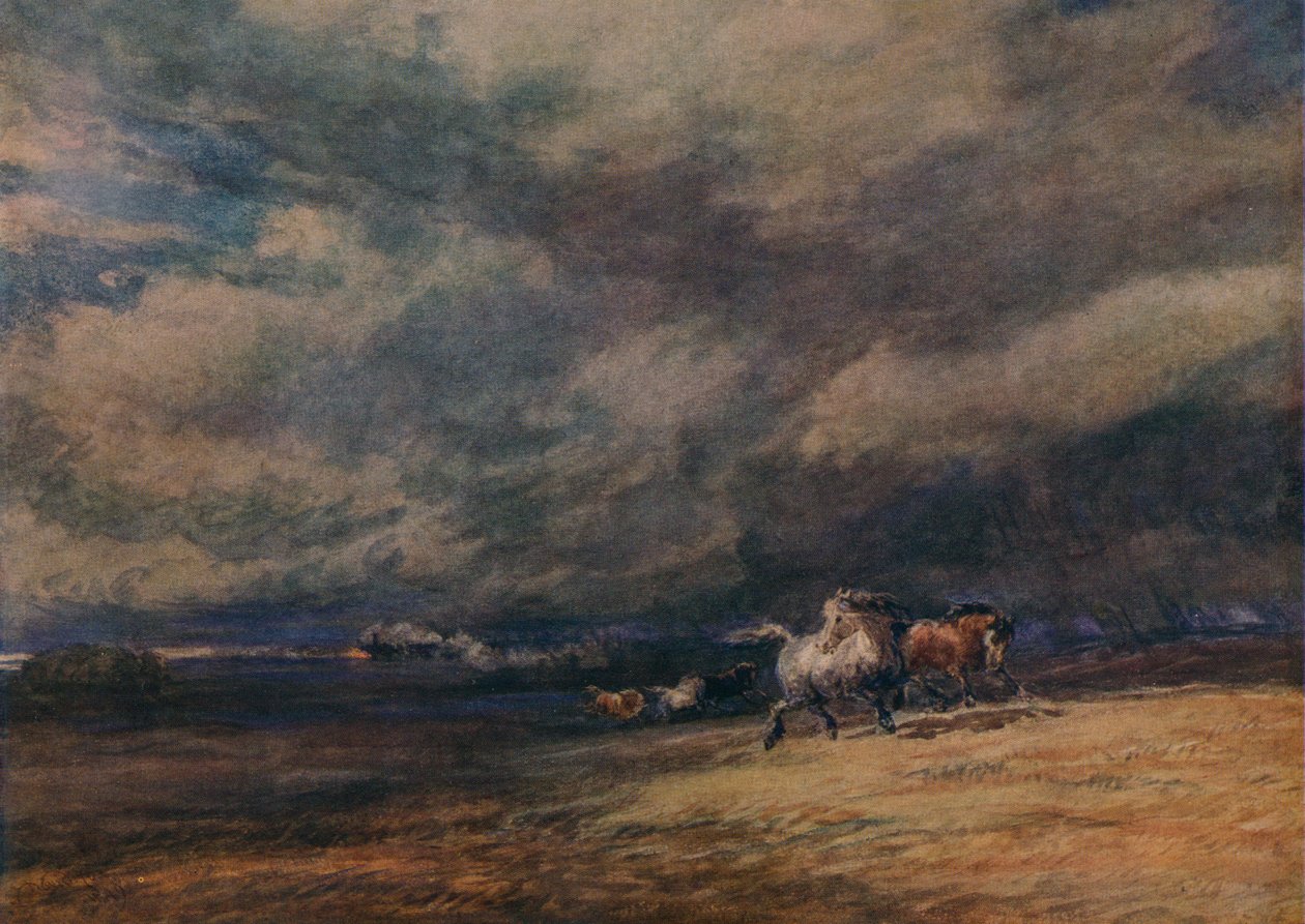 O trem noturno, 1849 de David Cox the elder