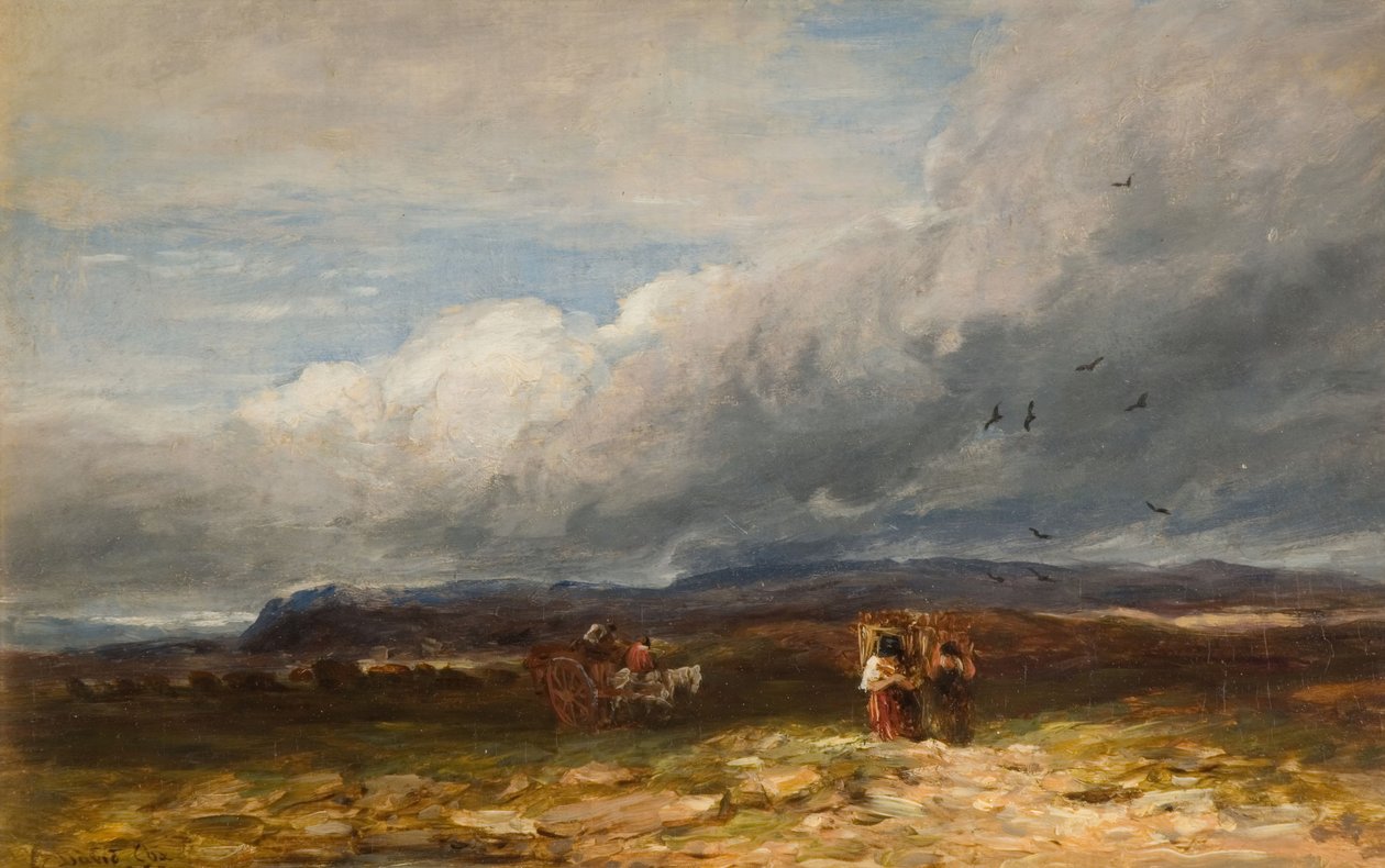 Os coletores de turfa, 1850. de David Cox the elder