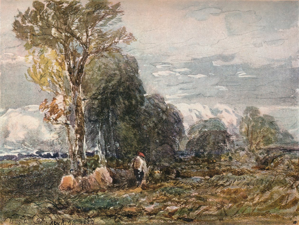 O Lenhador, 1858 de David Cox the elder