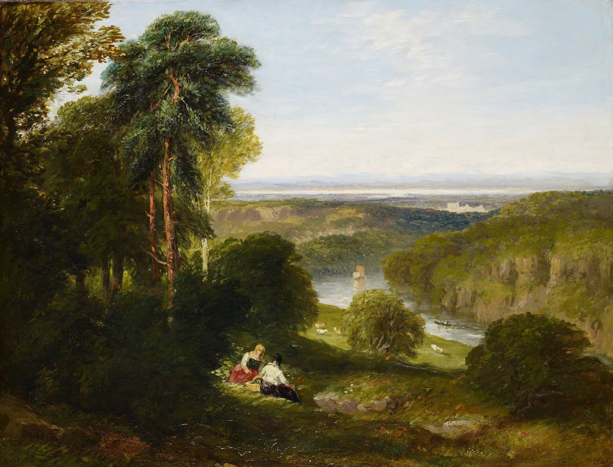 O Wyndcliffe, Rio Wye, 1842. de David Cox the elder