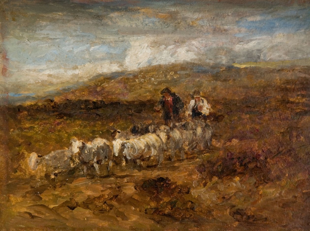 Pastores galeses, 1841. de David Cox the elder
