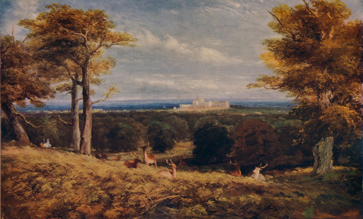 Castelo de Windsor do Grande Parque, 1846 de David Cox the elder