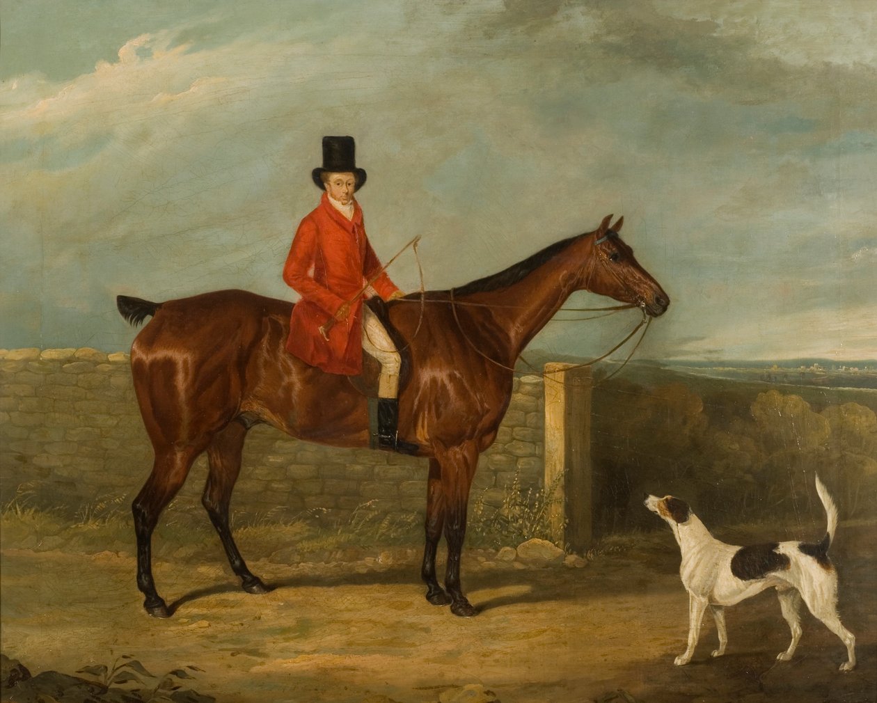 John Hall Kent em traje de caça sentado em um cavalo, 1825 de David Dalby