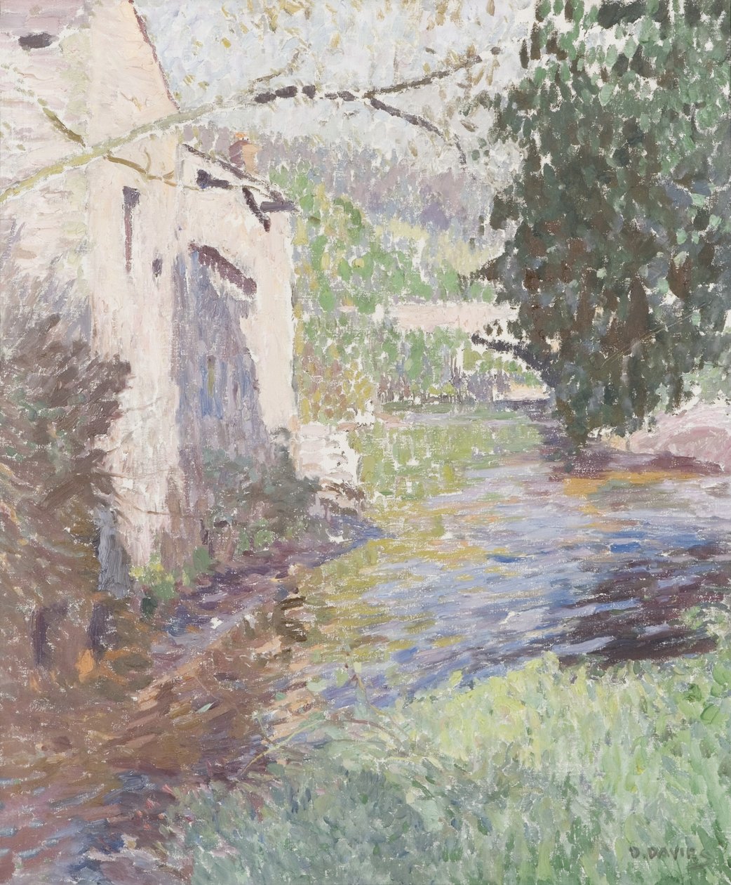 Old Brewery, Sennybridge (óleo sobre tela) de David Davies