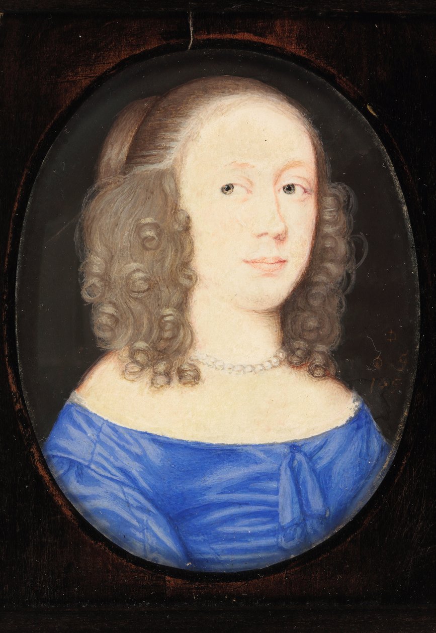 Uma senhora chamada Elizabeth Vere, condessa de Clare, 1653 (wc em velino) de David Des Granges