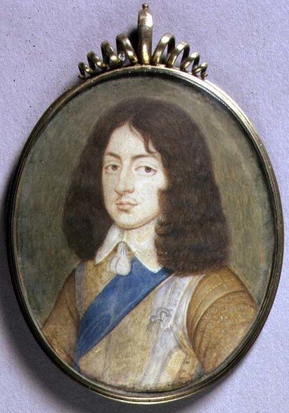 Retrato Miniatura de Carlos II de David Des Granges