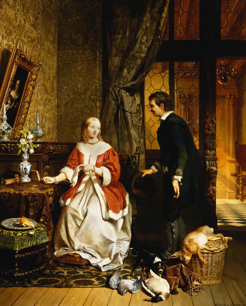 De volta do mercado, 1846 de David Emil Joseph de Noter