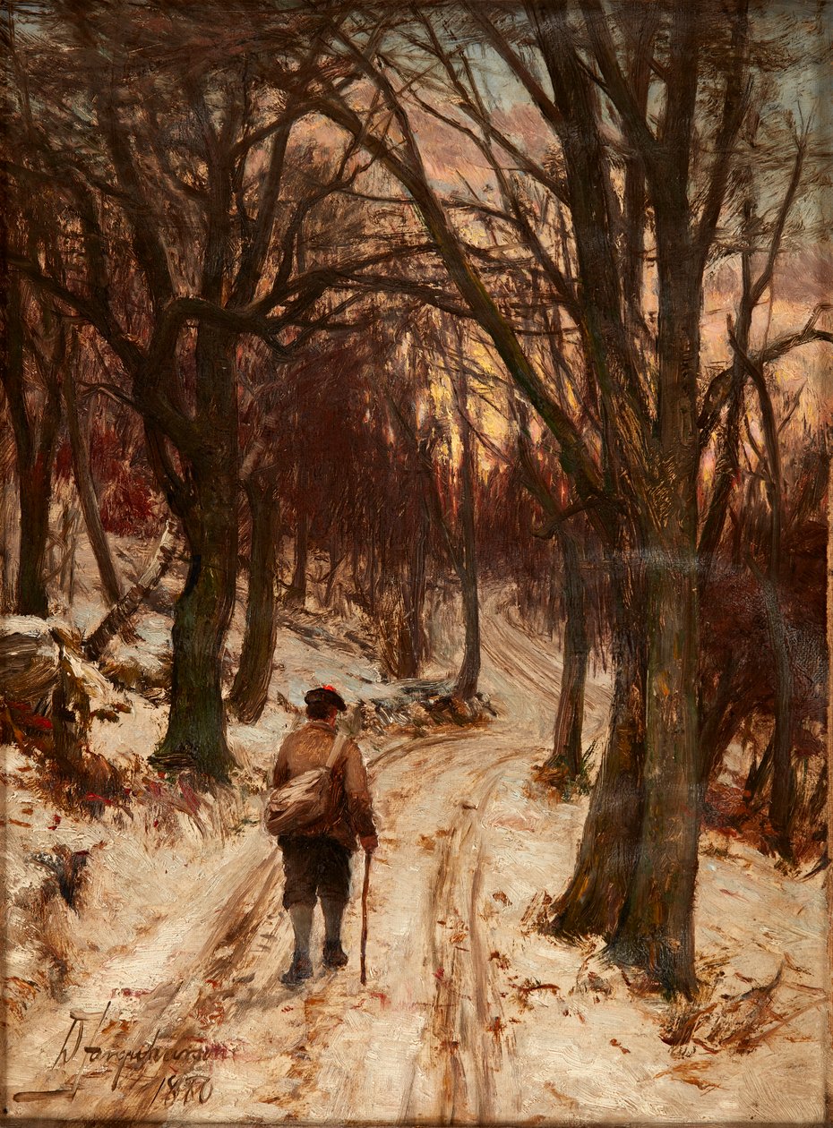 Inverno, Glen Lyon (óleo sobre tela) de David Farquharson