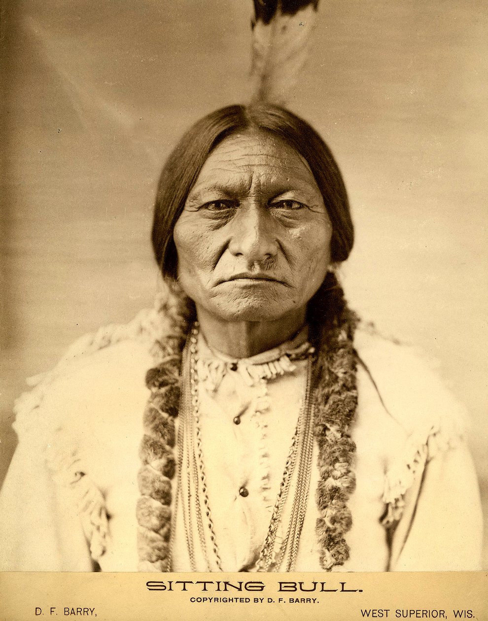 Touro Sentado (1834-1890) Dakota americana chefe índio Sioux (nome indígena Tatanka Iyotake) fotografia de David F. Barry de David Frances Barry