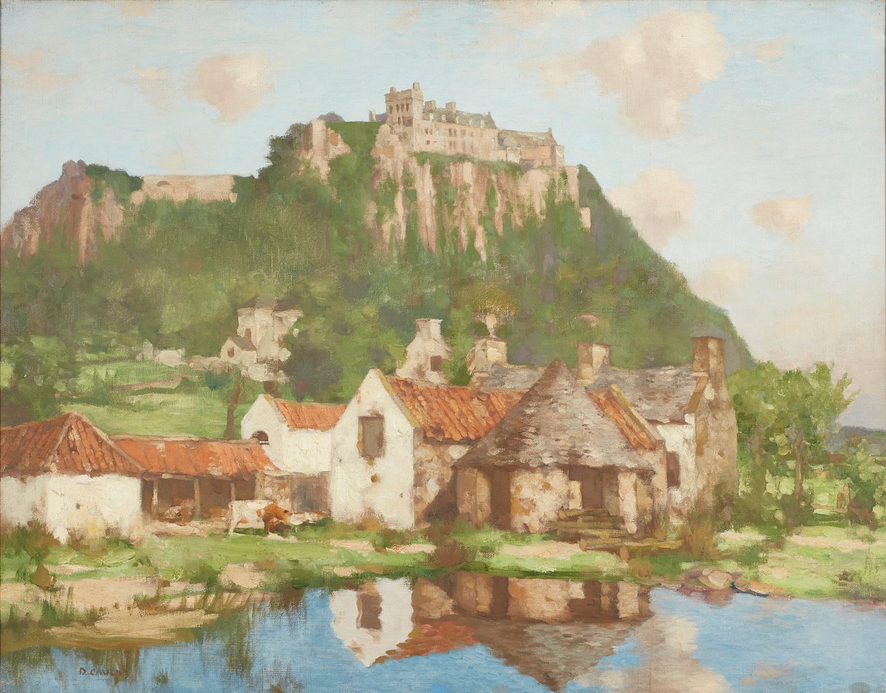 Abaixo das muralhas do Castelo de Stirling (óleo sobre tela) de David Gauld