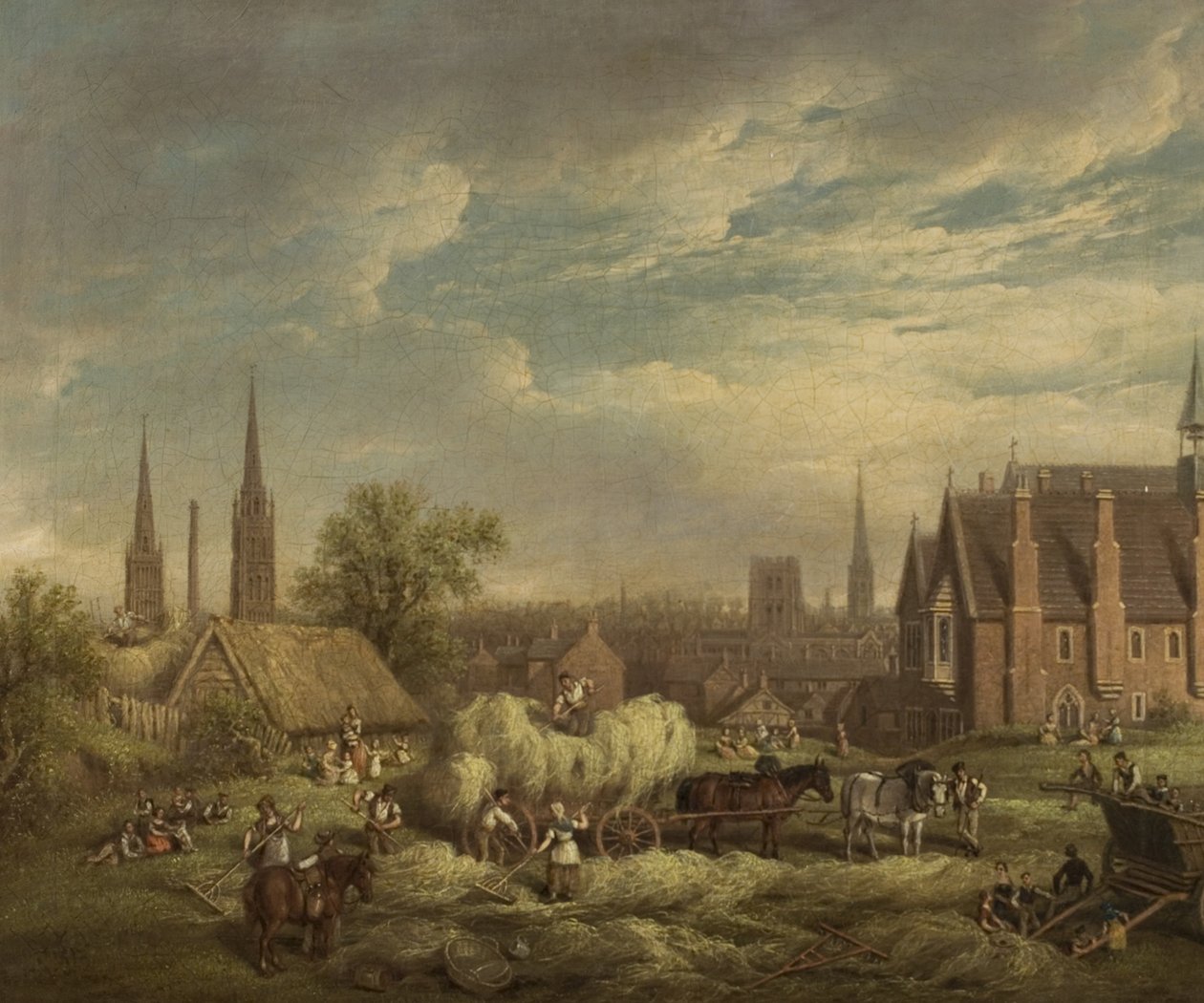 Fenação em Coventry, meados do século XIX de David Gee