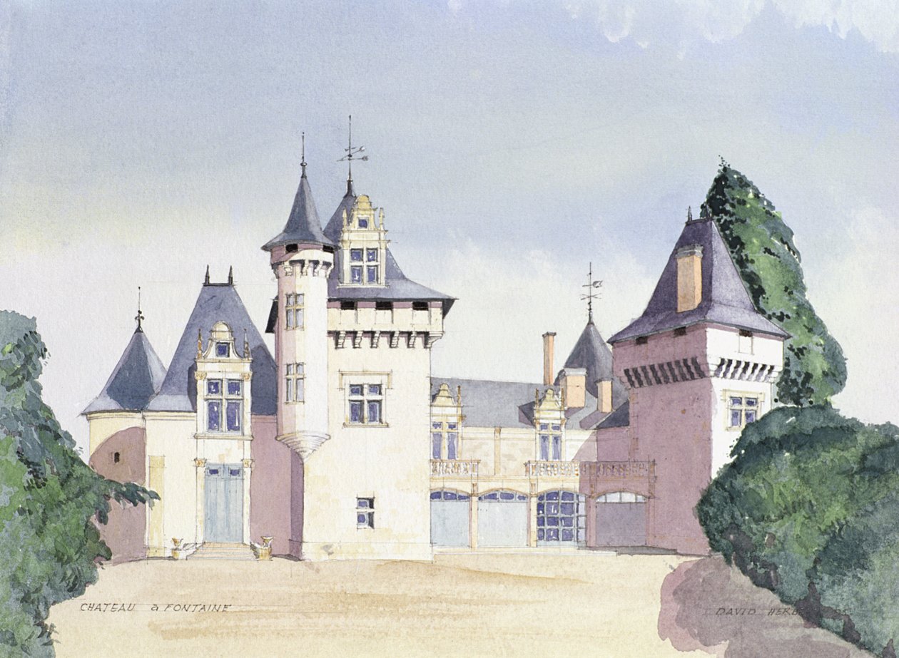 Chateau a Fontaine, 1995 (wc) de David Herbert