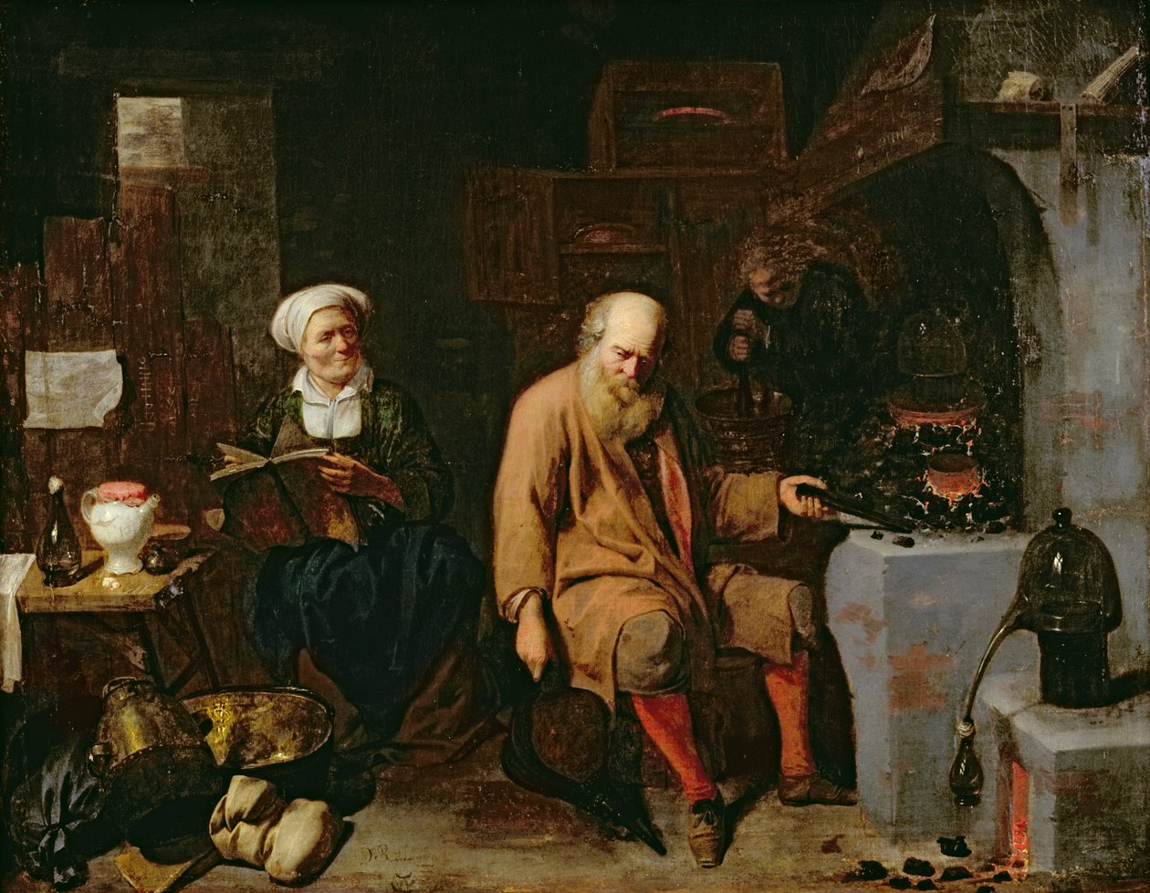 O Alquimista de David III Ryckaert