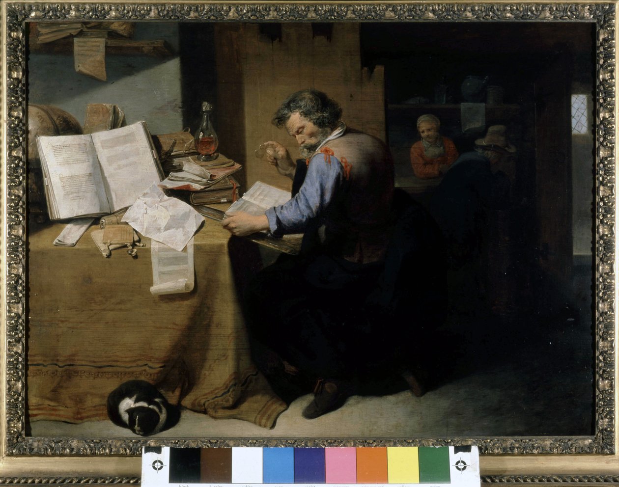 O Alquimista, pintura de David Ryckaert, o jovem. de David III Ryckaert