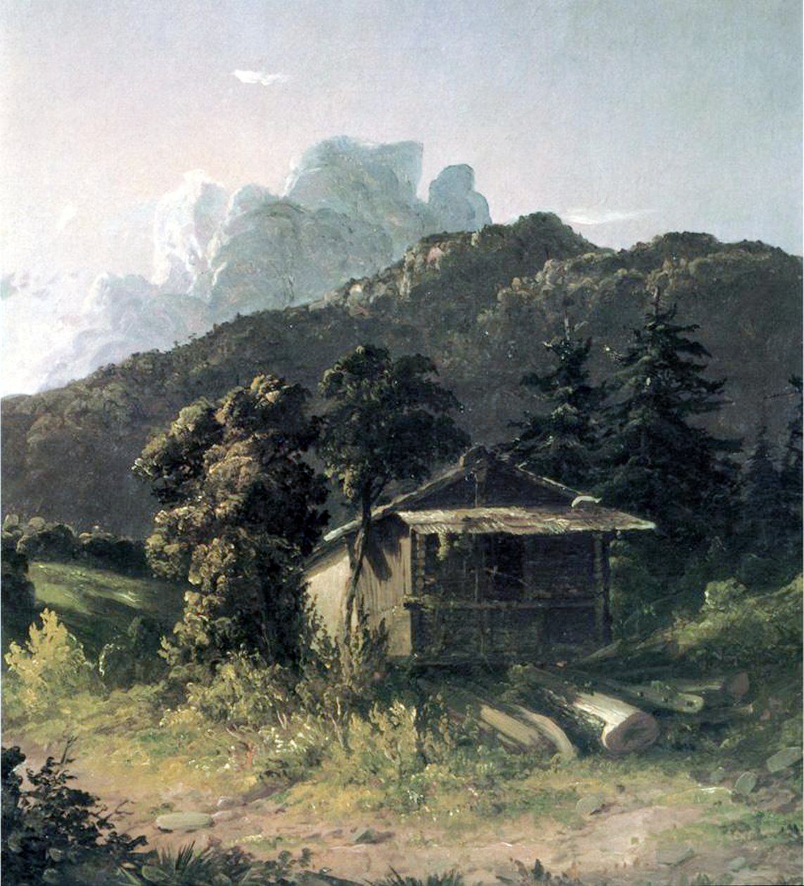 Uma casa no Adirondacks, 1851 de David Johnson