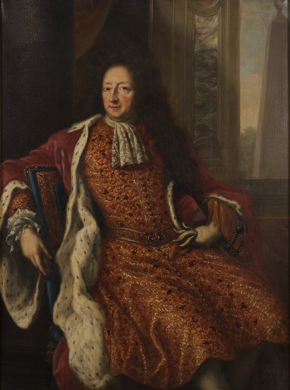 Comte Hans Wachtmeister, amiral de la marine royale suedoise - Retrato de Hans Wachtmeister (1641-1714), Conde de Johannishus, por Ehrenstrahl, David Kloecker (1629-1698). Óleo sobre tela de David Klöcker Ehrenstrahl