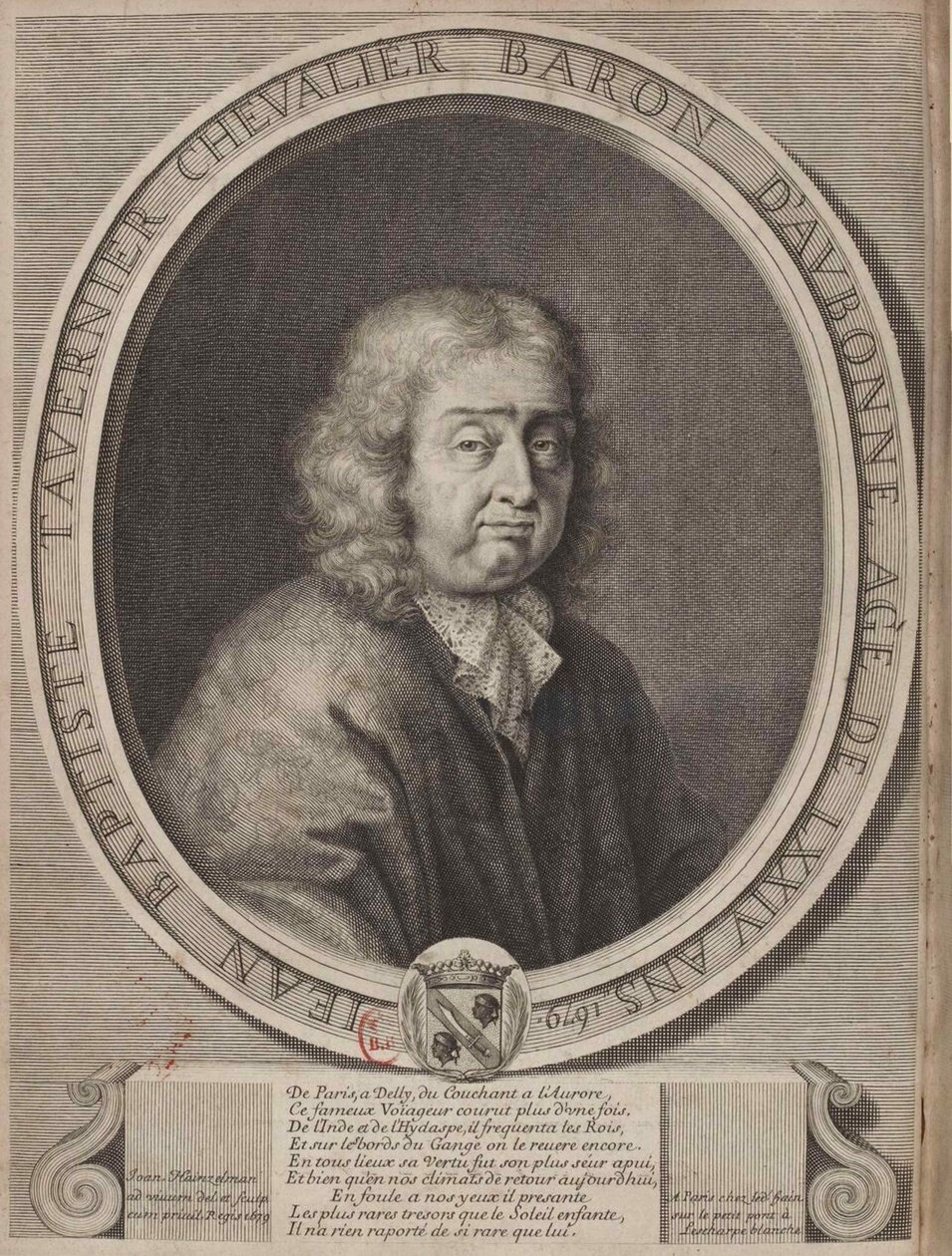 Retrato de Jean-Baptiste Tavernier (1605-1689) de David Klöcker Ehrenstrahl