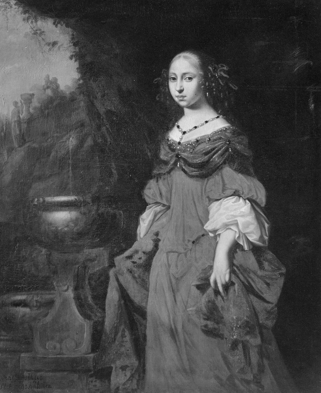 Ana Doroteia, 1640-1713, princesa de Holstein-Gottorp, abadessa de Quedlinburg de David Klöcker Ehrenstrahl