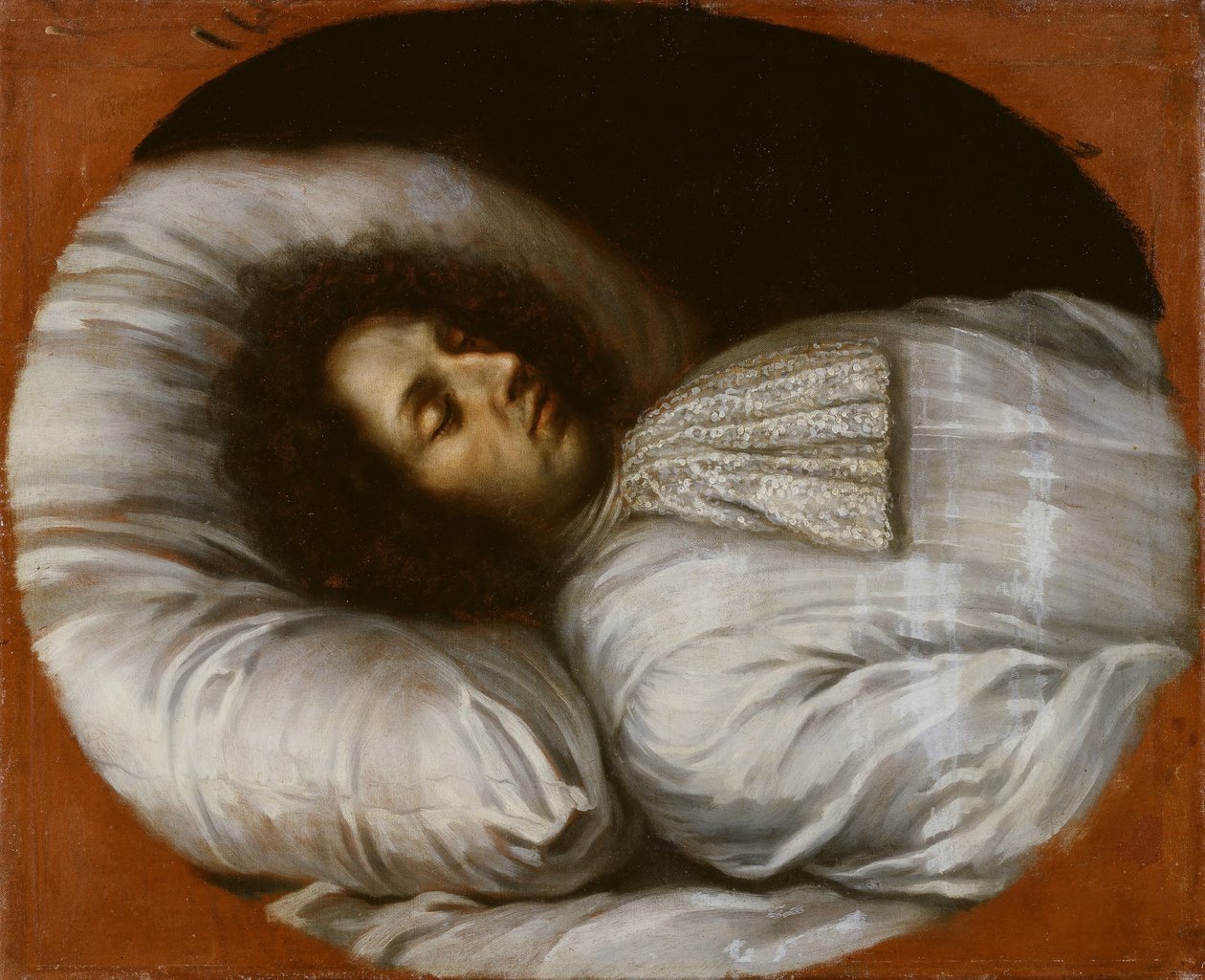 Carlos XI (1655–1697), rei da Suécia e conde palatino de Zweibrücken, no seu leito de morte, 1697 de David Klöcker Ehrenstrahl