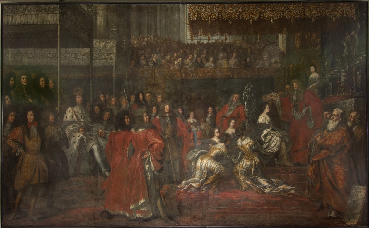 Coroação da rainha Ulrika Eleonora, a Velha (1656-1693) de David Klöcker Ehrenstrahl