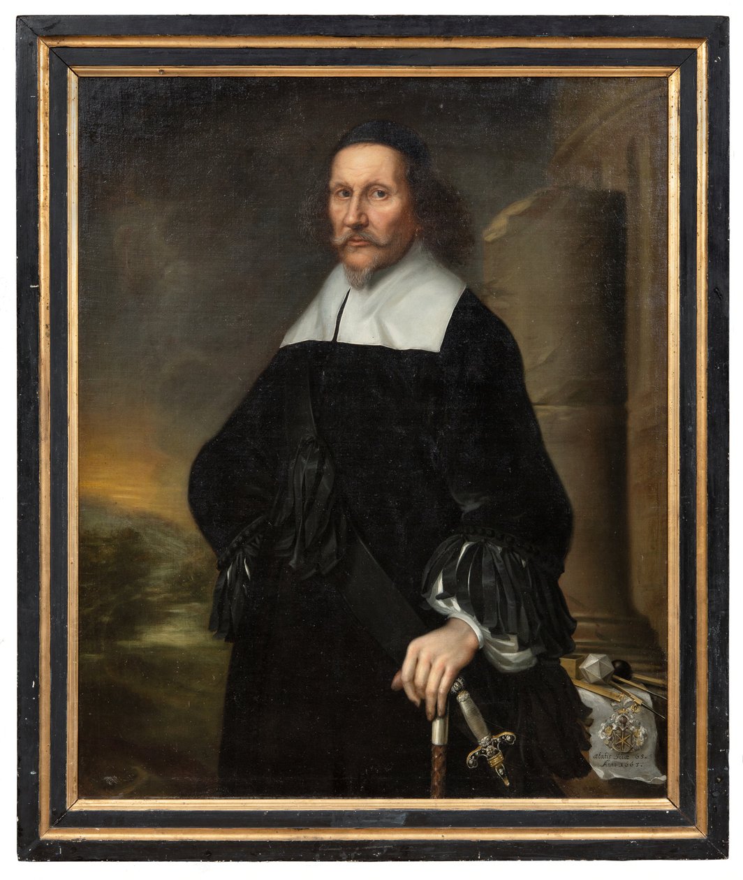 Georg Stiernhielm (1598-1672), antiquário nacional, arquivista nacional e poeta, 1663 de David Klöcker Ehrenstrahl