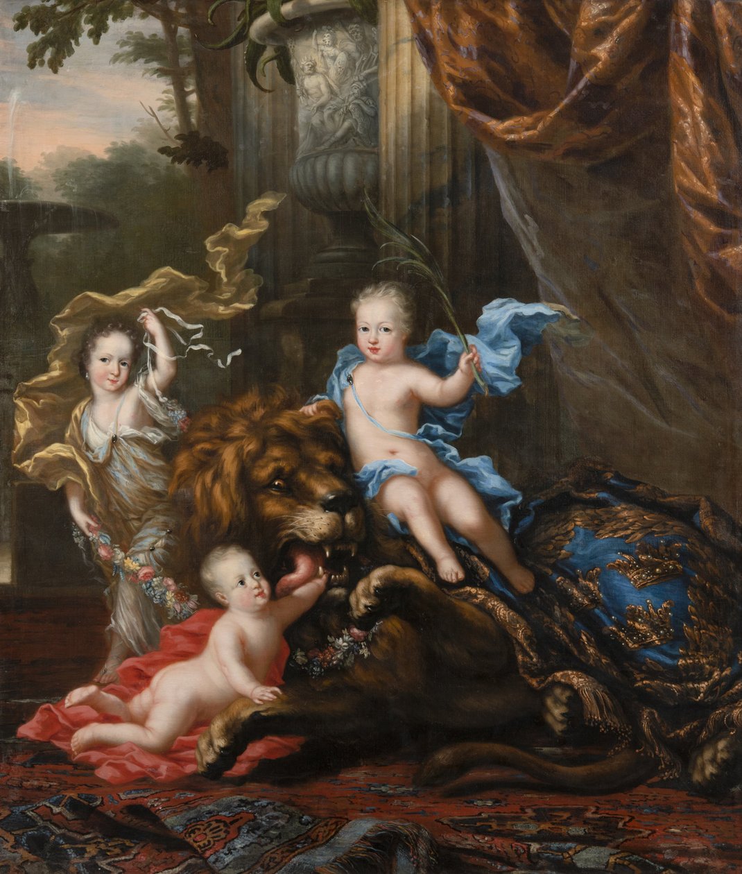 Hedvig Sofia e Gustav, príncipe e princesa da Suécia, 1684 de David Klöcker Ehrenstrahl