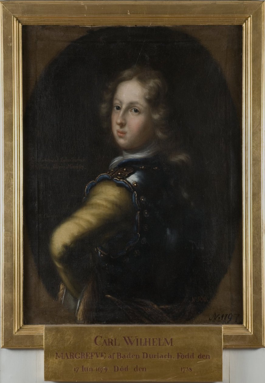 Carlos Guilherme, 1679-1738, marquês de Baden-Durlach de David Klöcker Ehrenstrahl