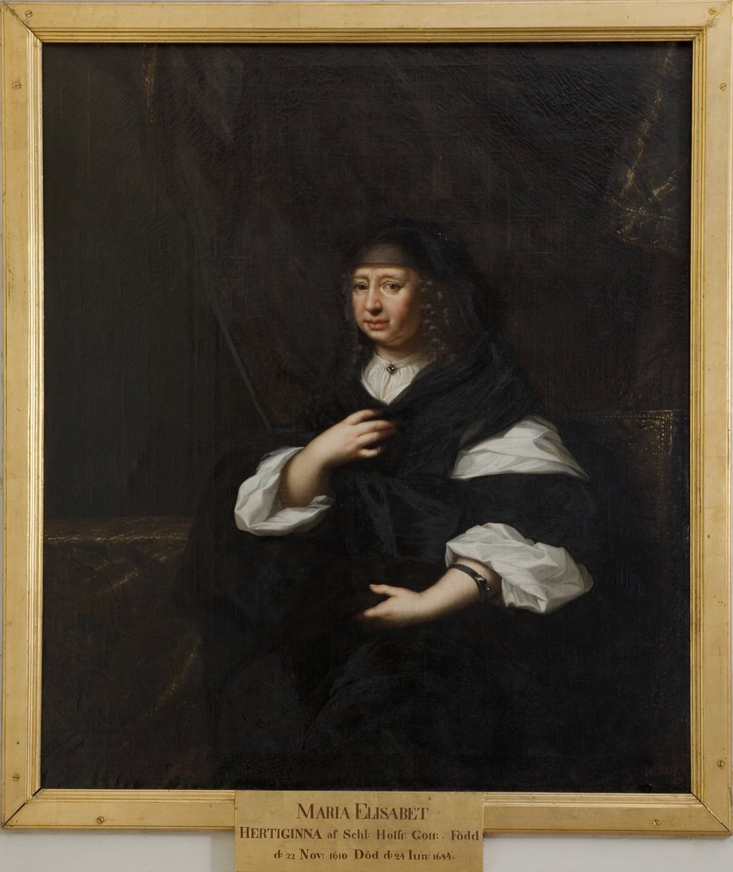 Maria Isabel, 1610-1684, princesa da Saxónia, duquesa de Holstein-Gottorp de David Klöcker Ehrenstrahl