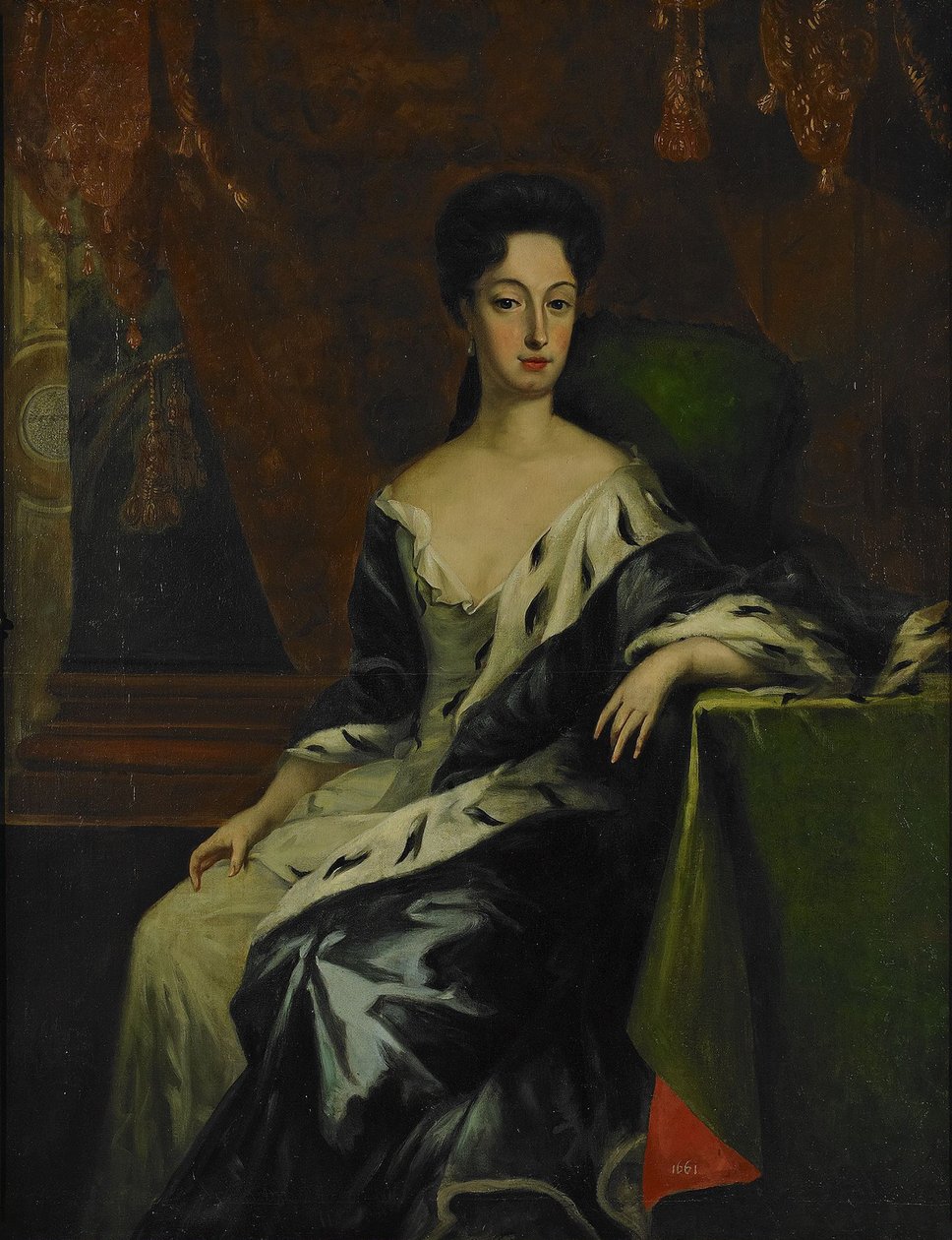 Retrato da Princesa Hedvig Sofia da Suécia, Duquesa de Holstein-Gottorp 1681-1708, Final do séc. de David Krafft von