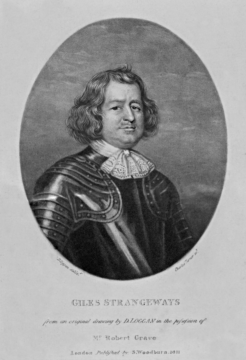 Retrato de Giles Strangeways, de "Personagens ilustres da história britânica", de Richard Earlom e Charles Turner, 1815 de David Loggan