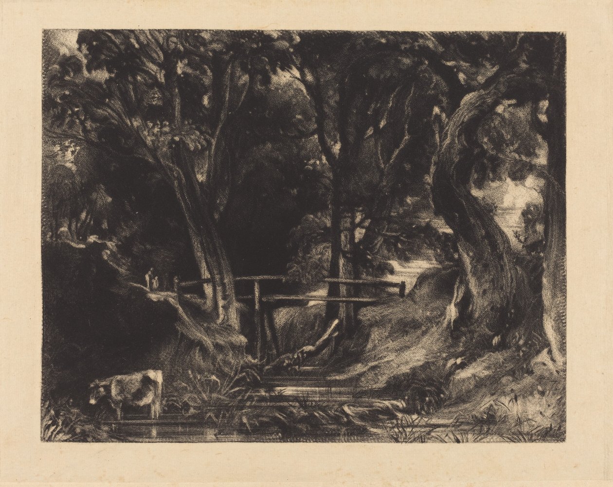 A Dell, Helmingham Park, Suffolk de David Lucas after John Constable