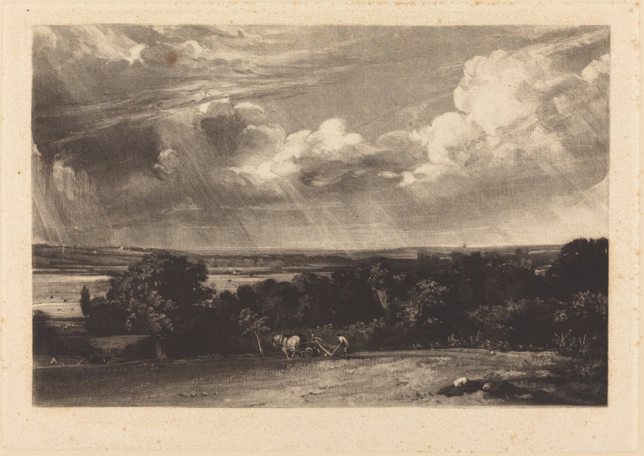Uma terra de verão de David Lucas after John Constable