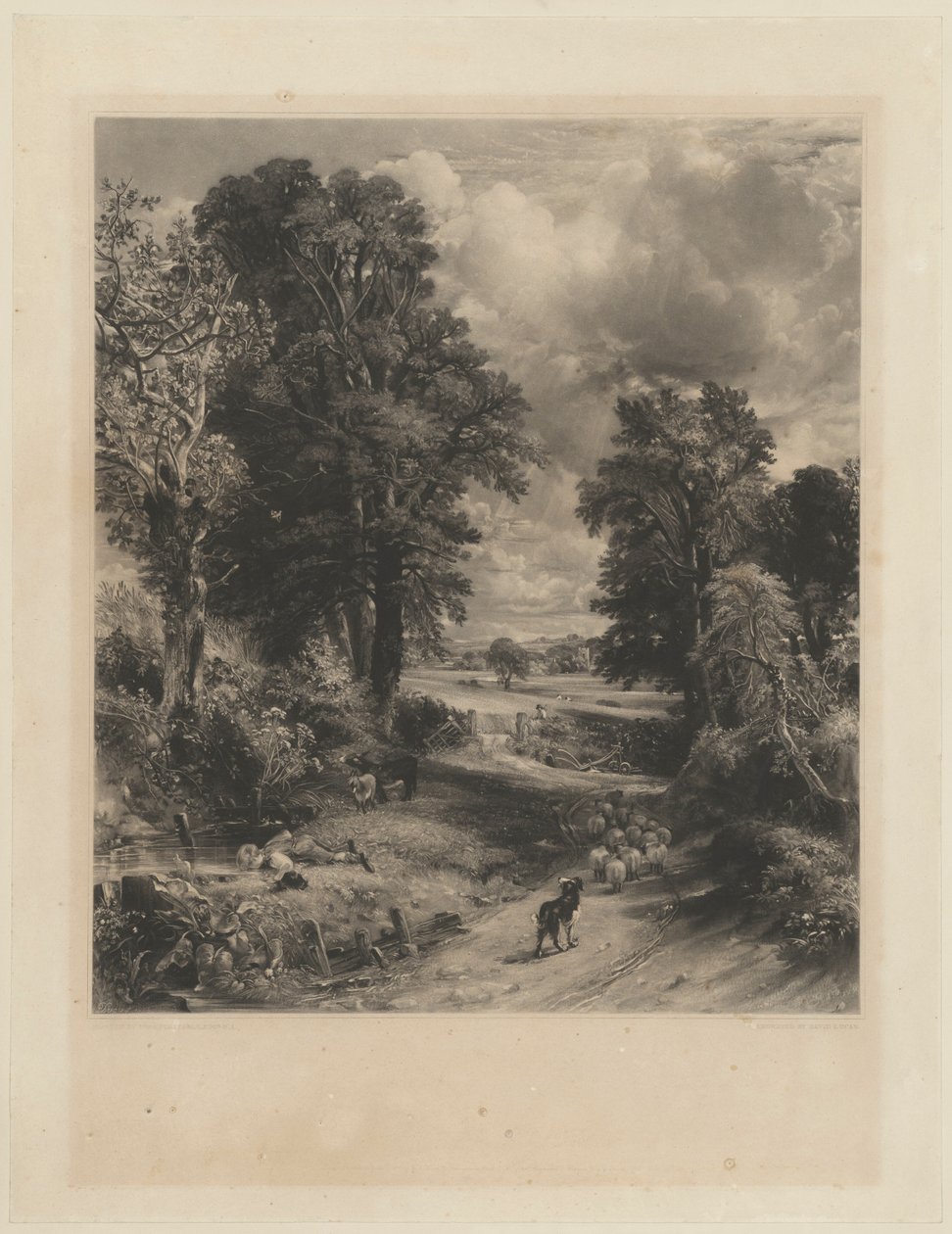 O milharal de David Lucas after John Constable