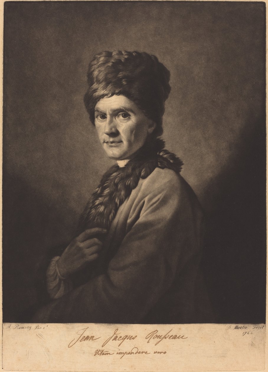 Jean-Jacques Rousseau de David Martin after Allan Ramsay