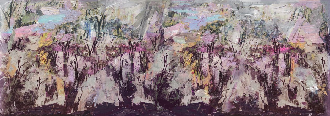 "Está prestes a quebrar", 2017, Mídia Mista em Painel de Madeira de David McConochie
