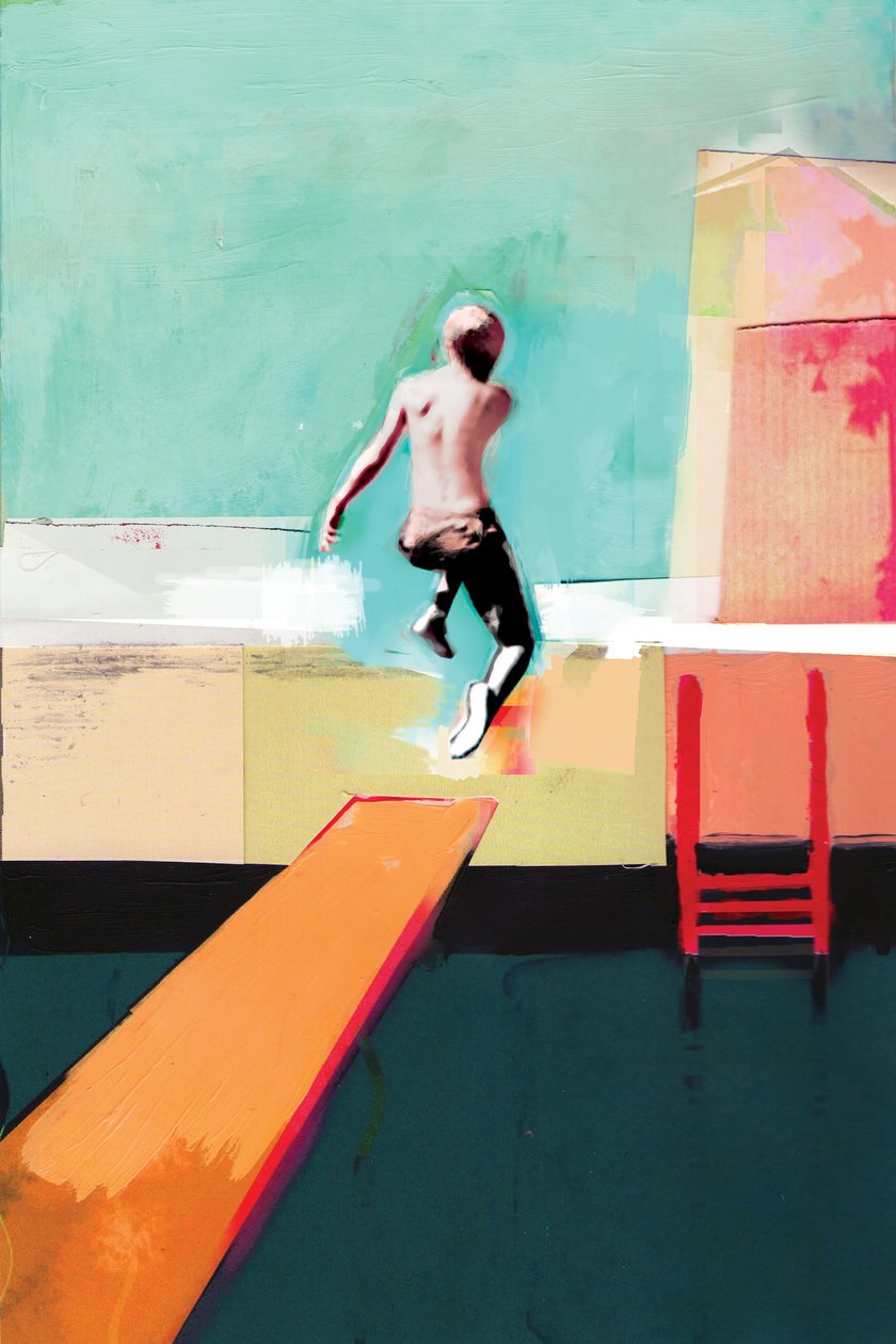 Dia da Piscina, 2011, Colagem sobre Papel de David McConochie